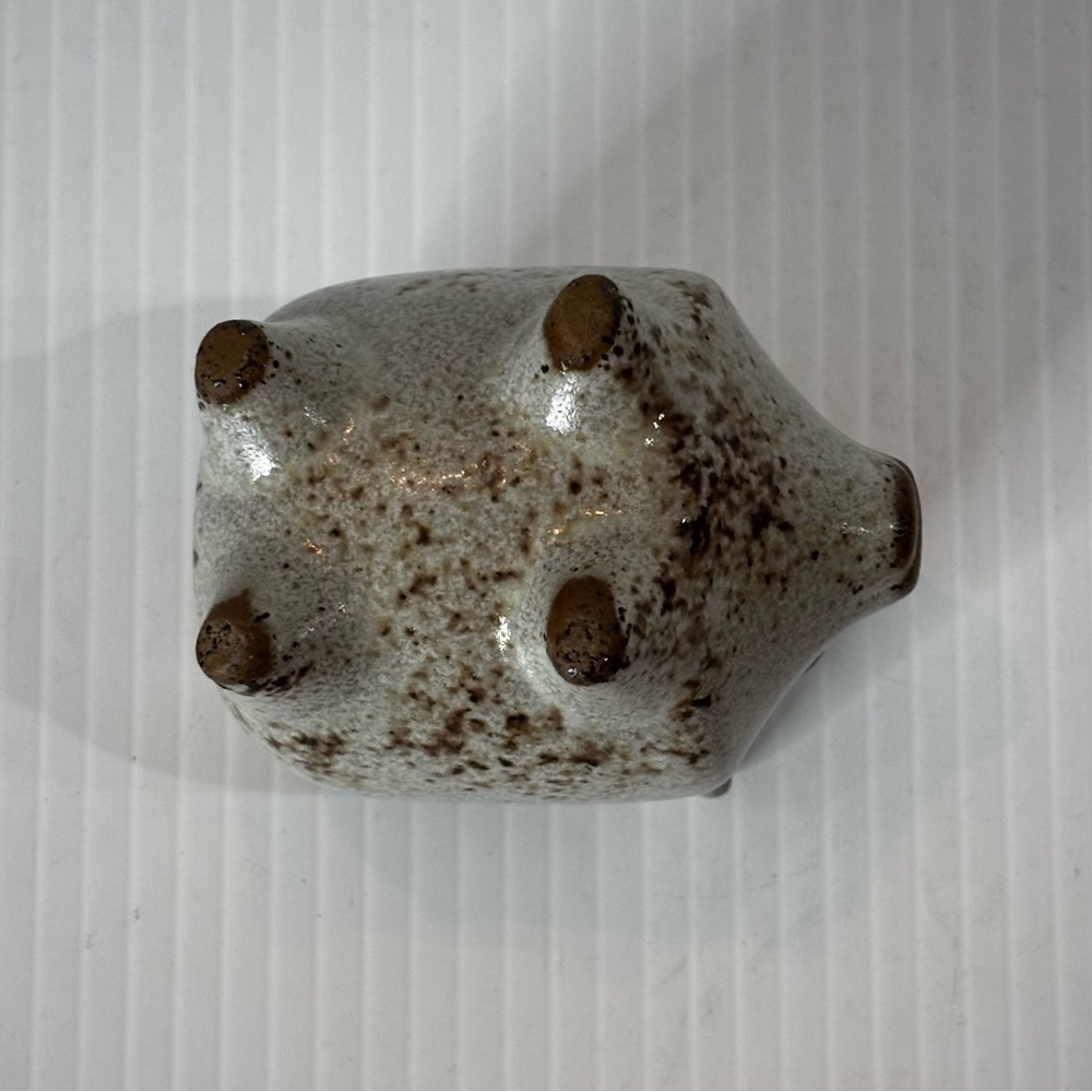 Vtg  David Stewart Lions Valley Stoneware Pig Ceramic Planter Toothpick Holder - Picture 6 of 9